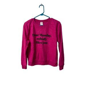 No Boundaries Dear Monday, Nobody likes You Pullover Pink XS